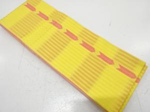 矢羽根模様織り出し　半幅帯